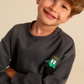 Boys' set in cute colors with a bulldozer print
