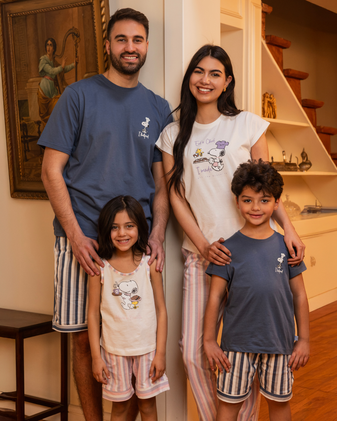 Eid Snoopy half sleeve pajamas shorts summer melton