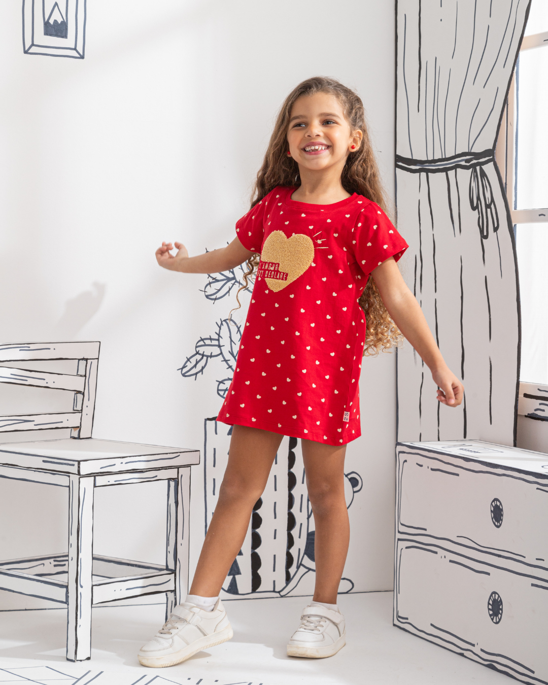 L'Amour girls half sleeve shirt