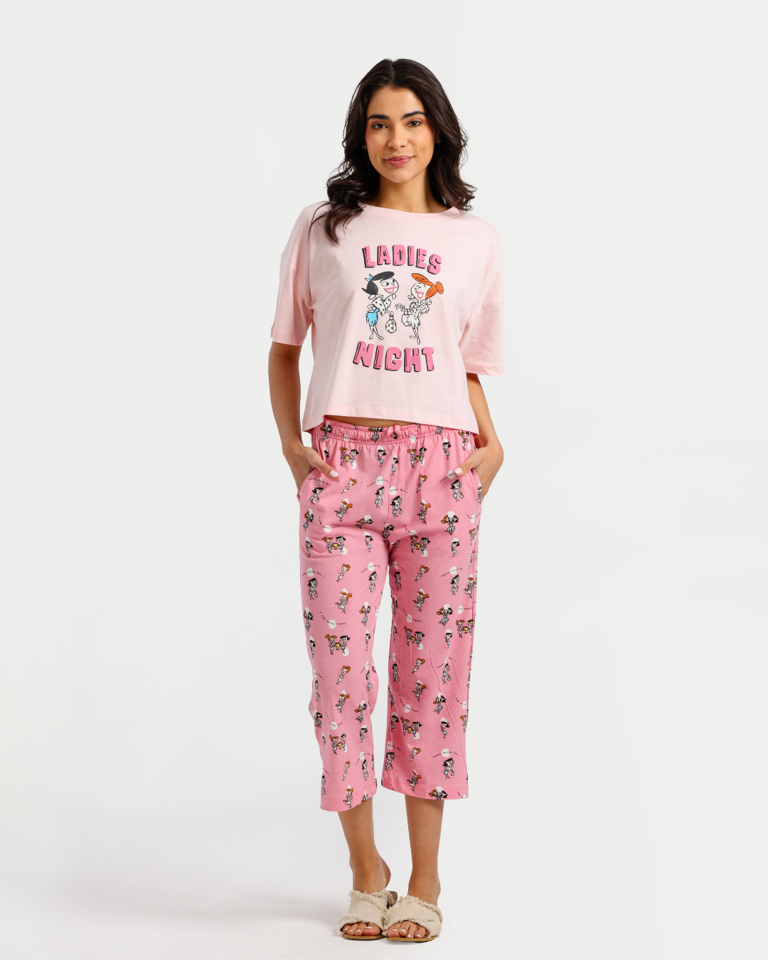 Fun Flintstones Print Women's Pajamas