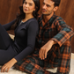 Ribbed Button-Front Pajamas