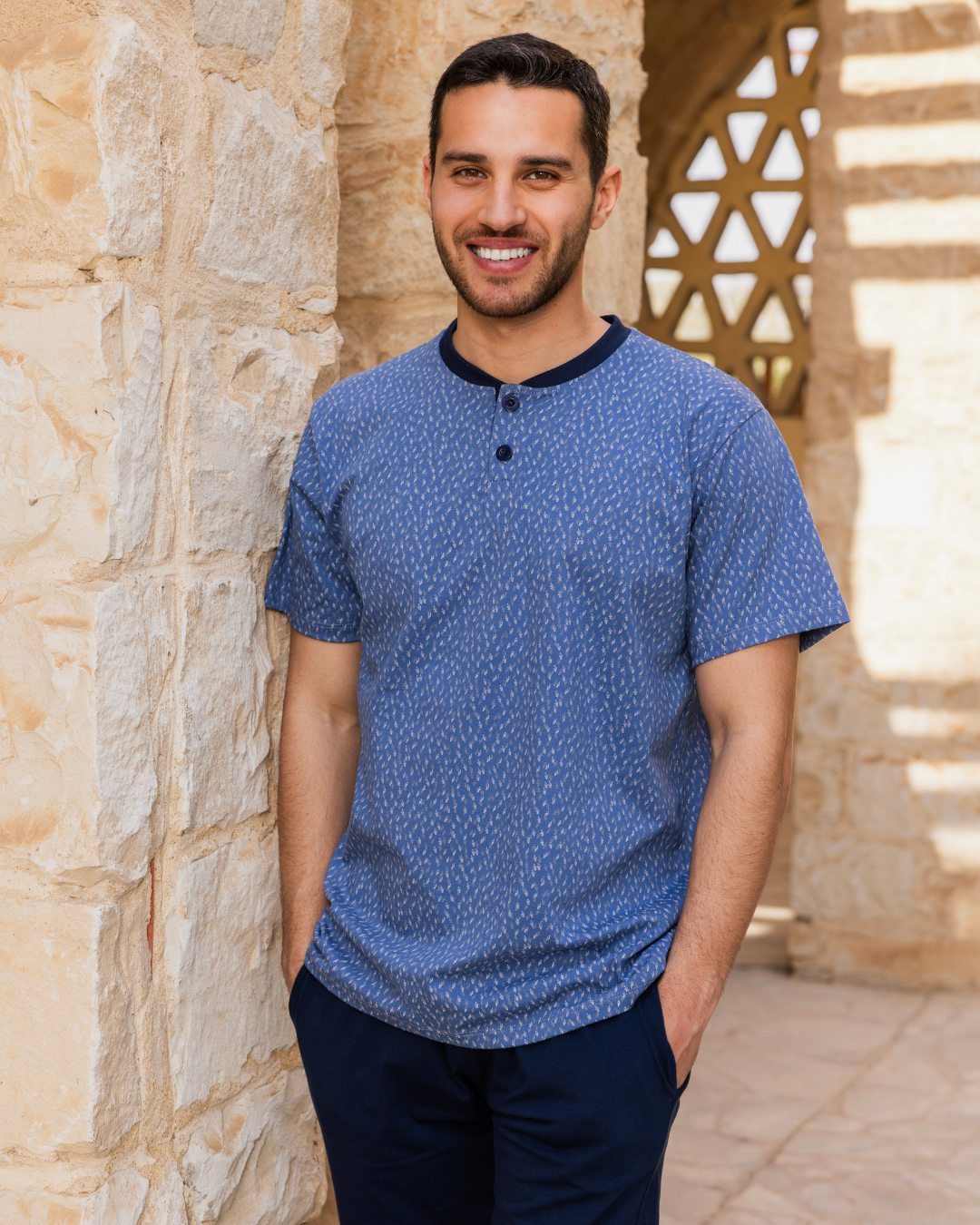 بيجاما رجالي نص كم و بنتاكور مرد بولو