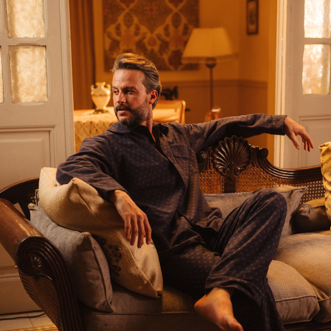 Chic Man in Printed Classic Pajama
