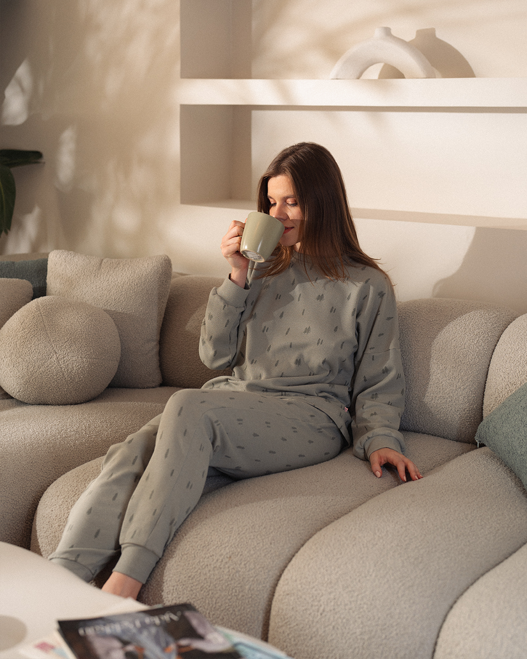 Pine Trees Women's Long Sleeve Pajamas