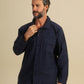 Chic Man in Printed Classic Pajama