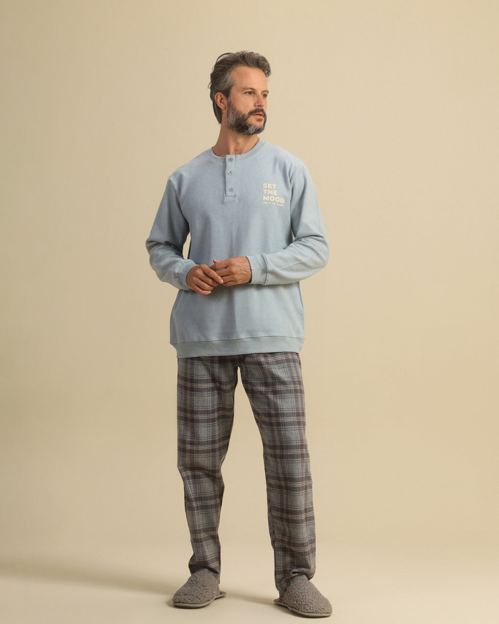 Men's pajamas, checkered pants, Create The Moment 