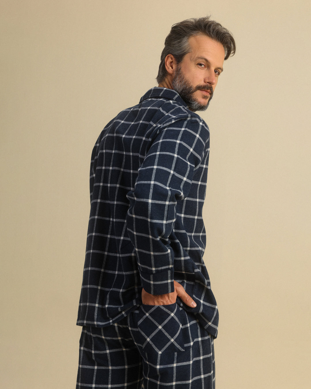 Chic Man in Charcoal Classic Pajama