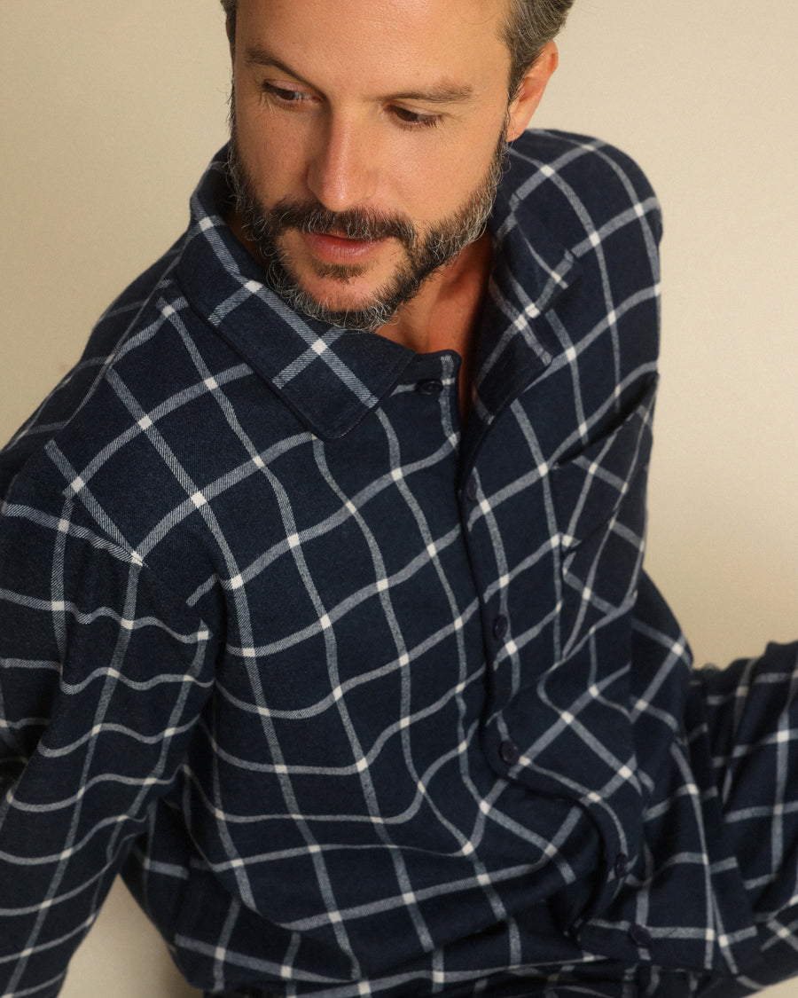 Chic Man in Charcoal Classic Pajama