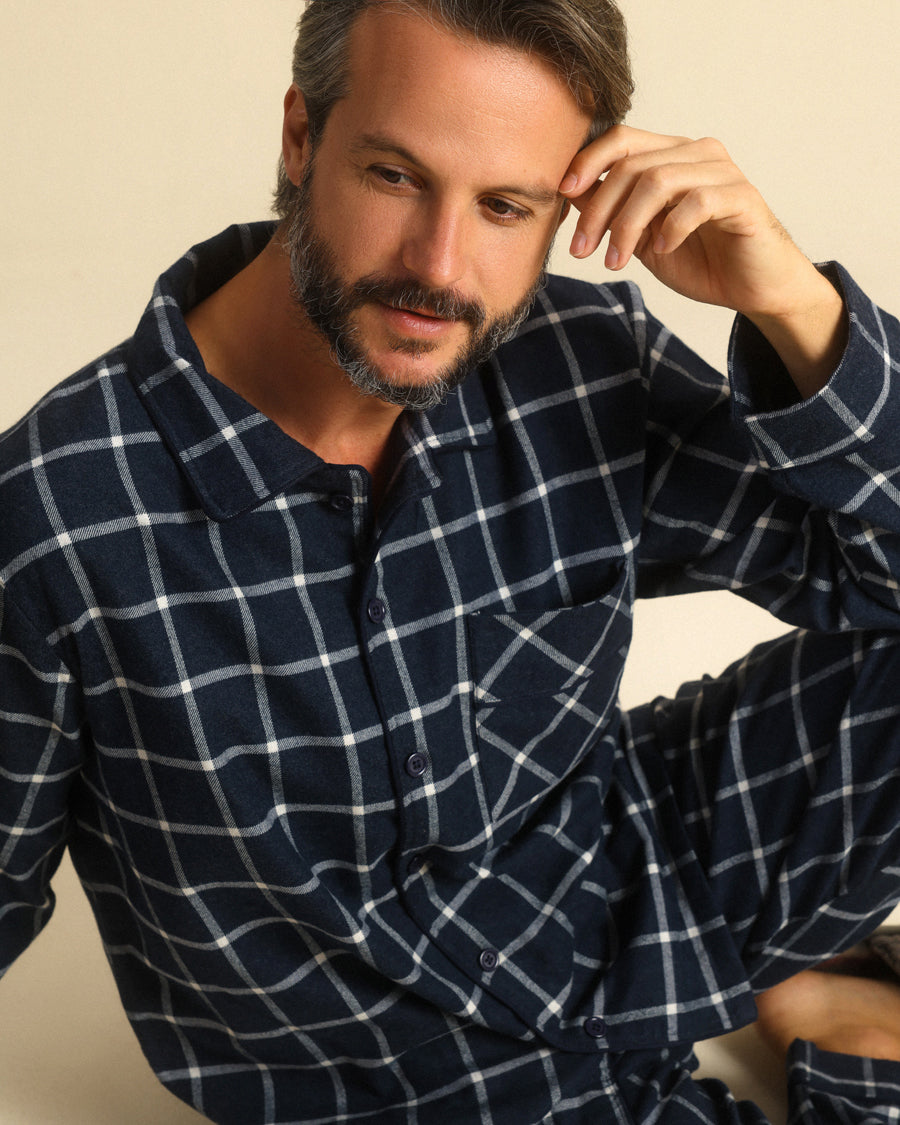 Chic Man in Charcoal Classic Pajama