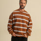 Elegant men's pajama with warm stripes