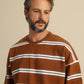 Elegant men's pajama with warm stripes