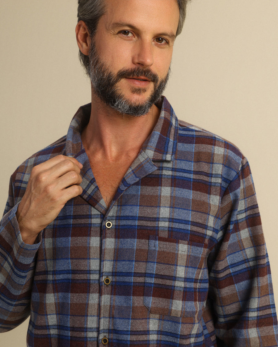 Moody plaid classic button up pajama