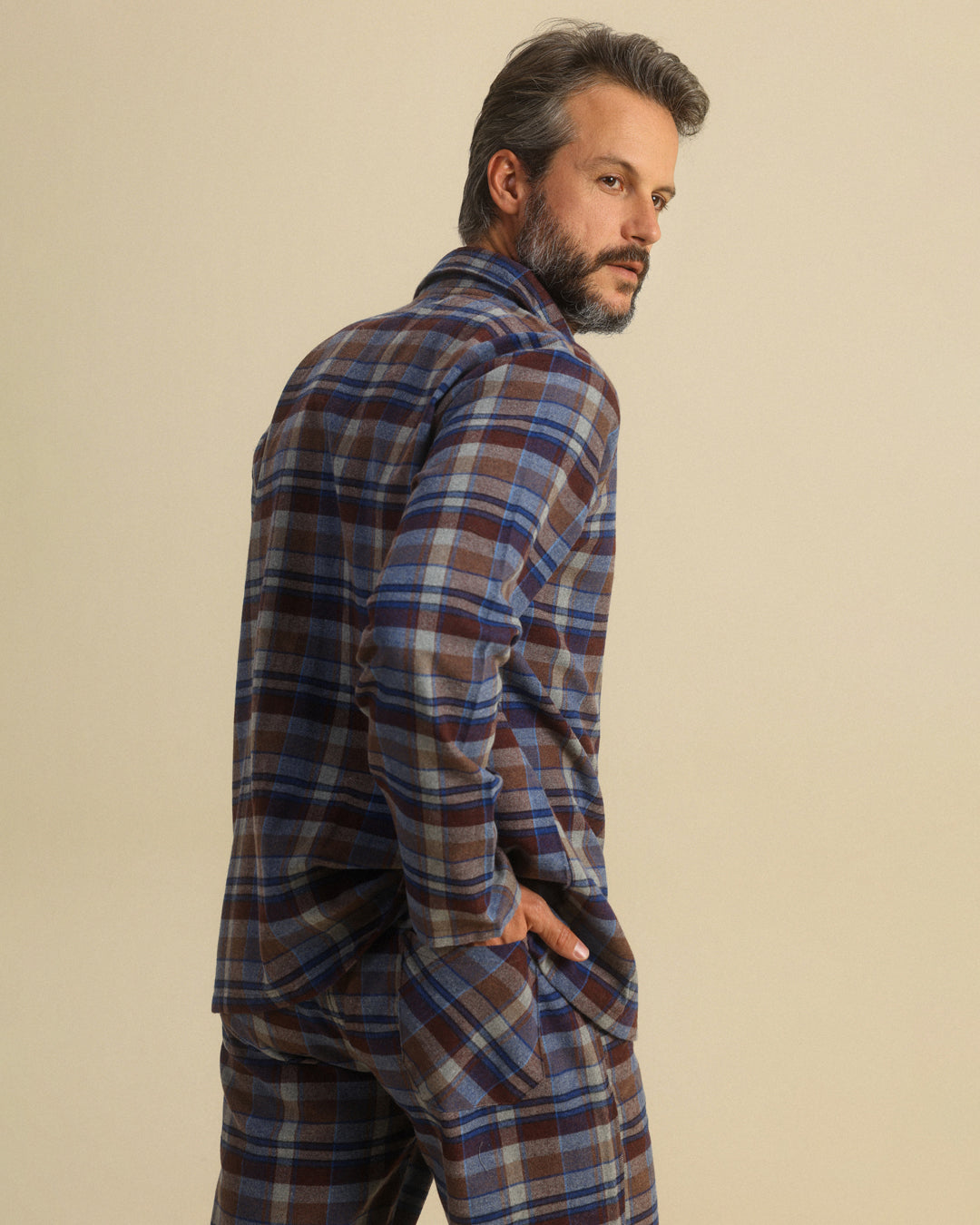 Moody plaid classic button up pajama