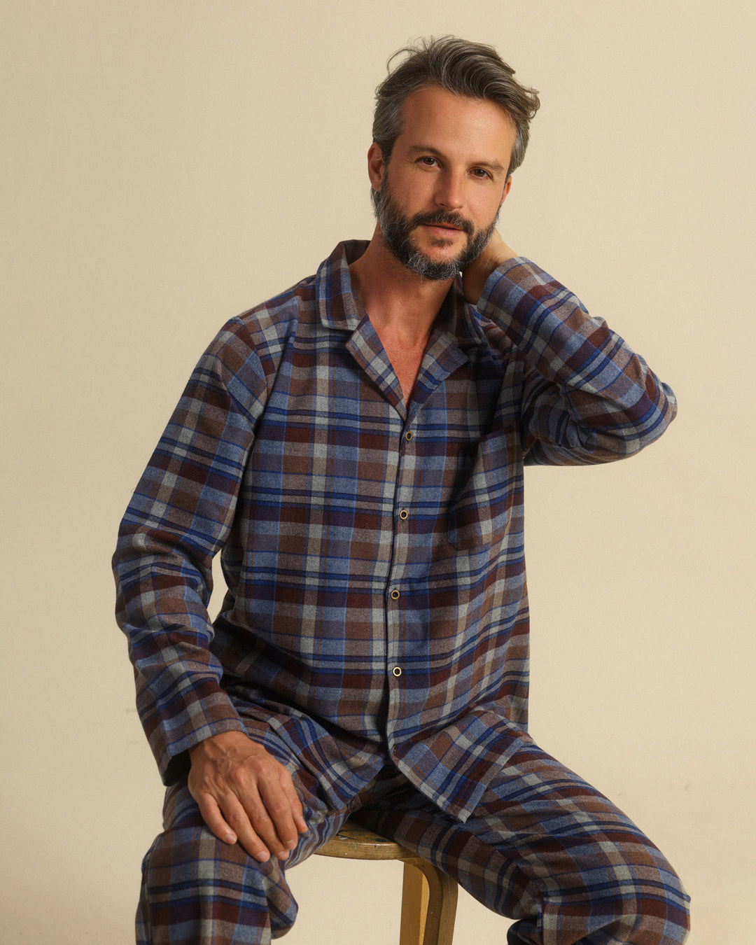 Moody plaid classic button up pajama