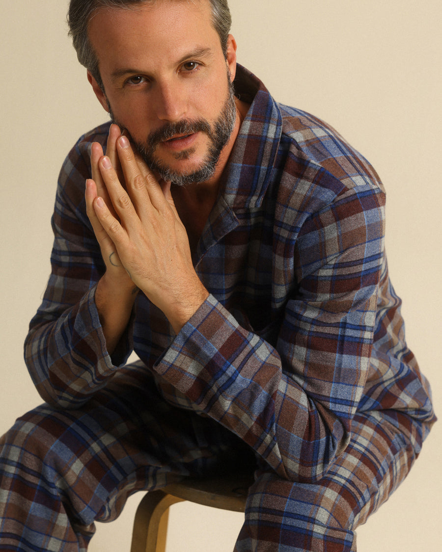 Moody plaid classic button up pajama