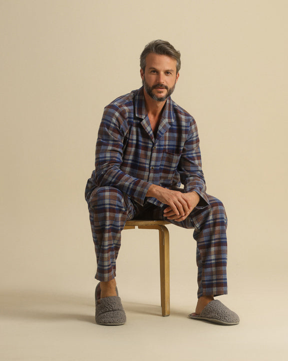 Moody plaid classic button up pajama