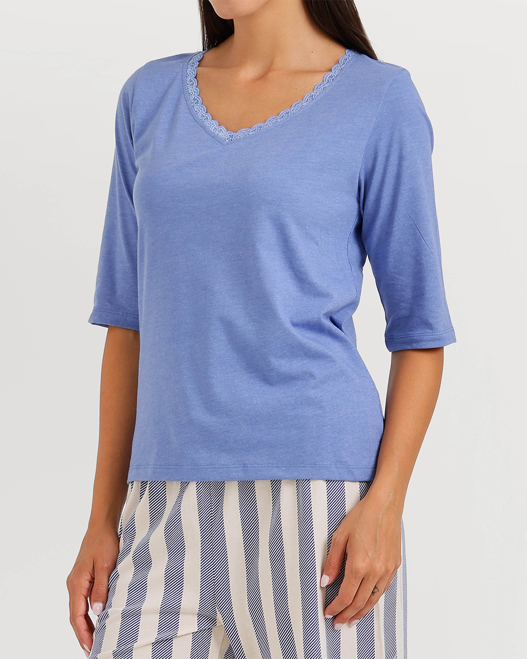 Women's pajamas with rayon pants