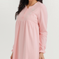 High-waisted nightgown with butterfly embroidery