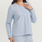 Pajamas with floral embroidery on the shoulders