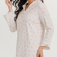 Ribbed nightgown with floral print