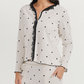 Women's pajamas with lace-up boutons
