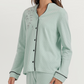Polka-dot pajamas with notched collar