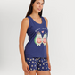 Avakud women's pajama with sleeves and shorts
