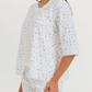 Women's 3/4 sleeve pajama with camisole, pants, and jacquard jacket