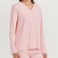 Women's pajamas with boutons and broderie roses