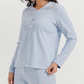 Pajamas with floral embroidery on the shoulders