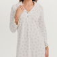 Ribbed nightgown with floral print