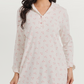 Ribbed nightgown with floral print
