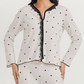 Women's pajamas with lace-up boutons