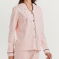 Polka-dot pajamas with notched collar