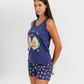 Avakud women's pajama with sleeves and shorts