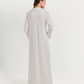 Ribbed nightgown with floral print
