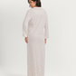 Ribbed nightgown with floral print