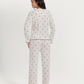 Women's pajamas with lace-up boutons