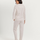 Women's pajamas with boutons printed on fleurs