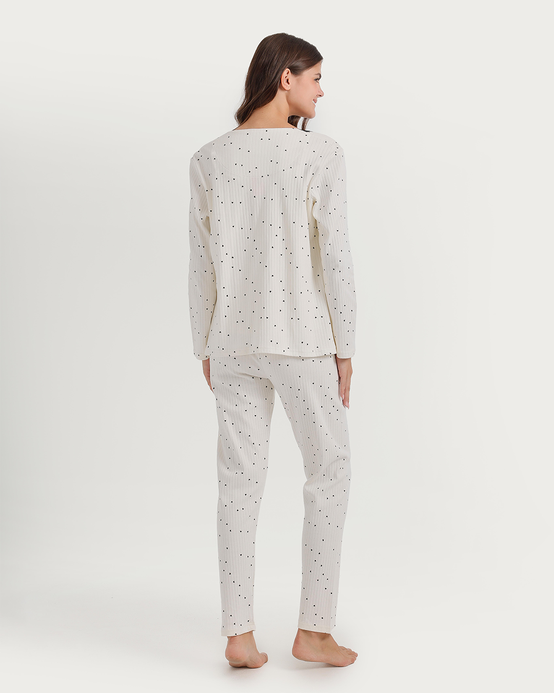 3-piece pajamas with heart print
