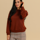 Women's Oversized Sweatshirt with Plaid Pants
