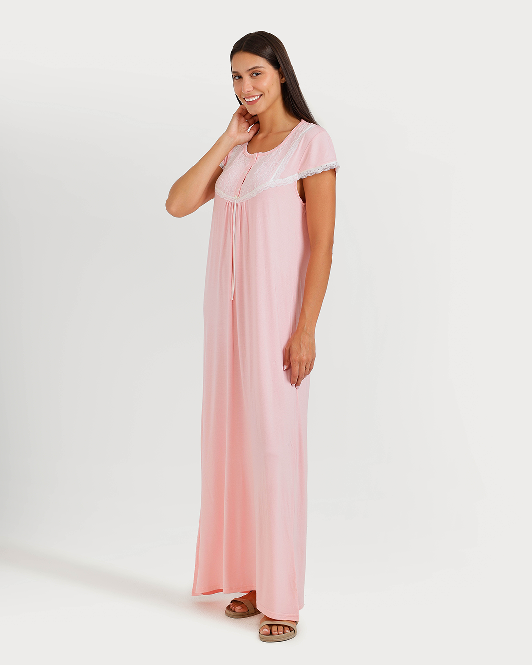 Jalabiya femme, manches my longues, dentelle