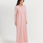 High-waisted nightgown with butterfly embroidery
