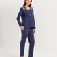 Pajamas with floral embroidery on the shoulders