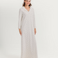 Ribbed nightgown with floral print