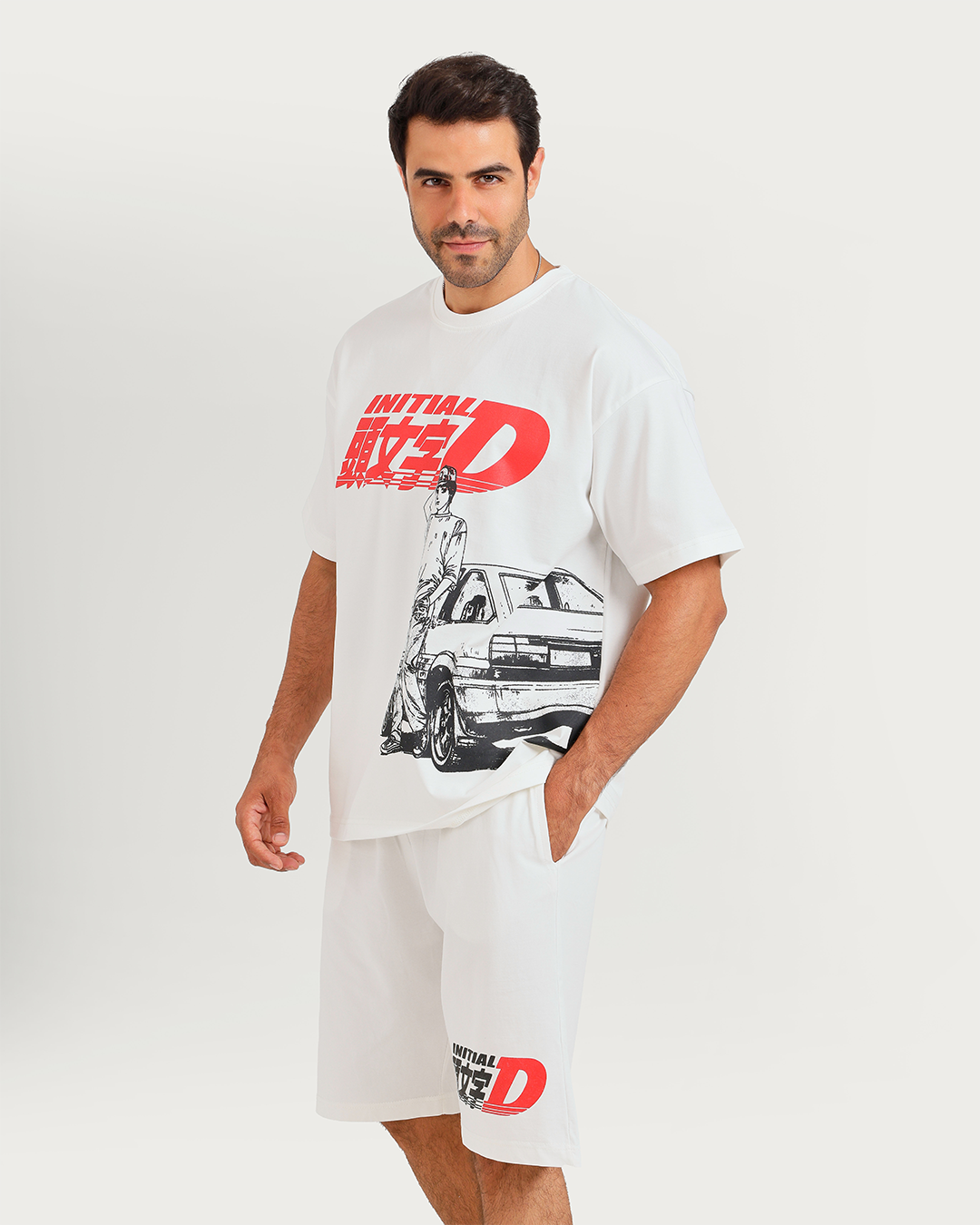 INITIALD CAR بيجاما رجالي نص كم وشورت
