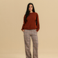 Women's Oversized Sweatshirt with Plaid Pants