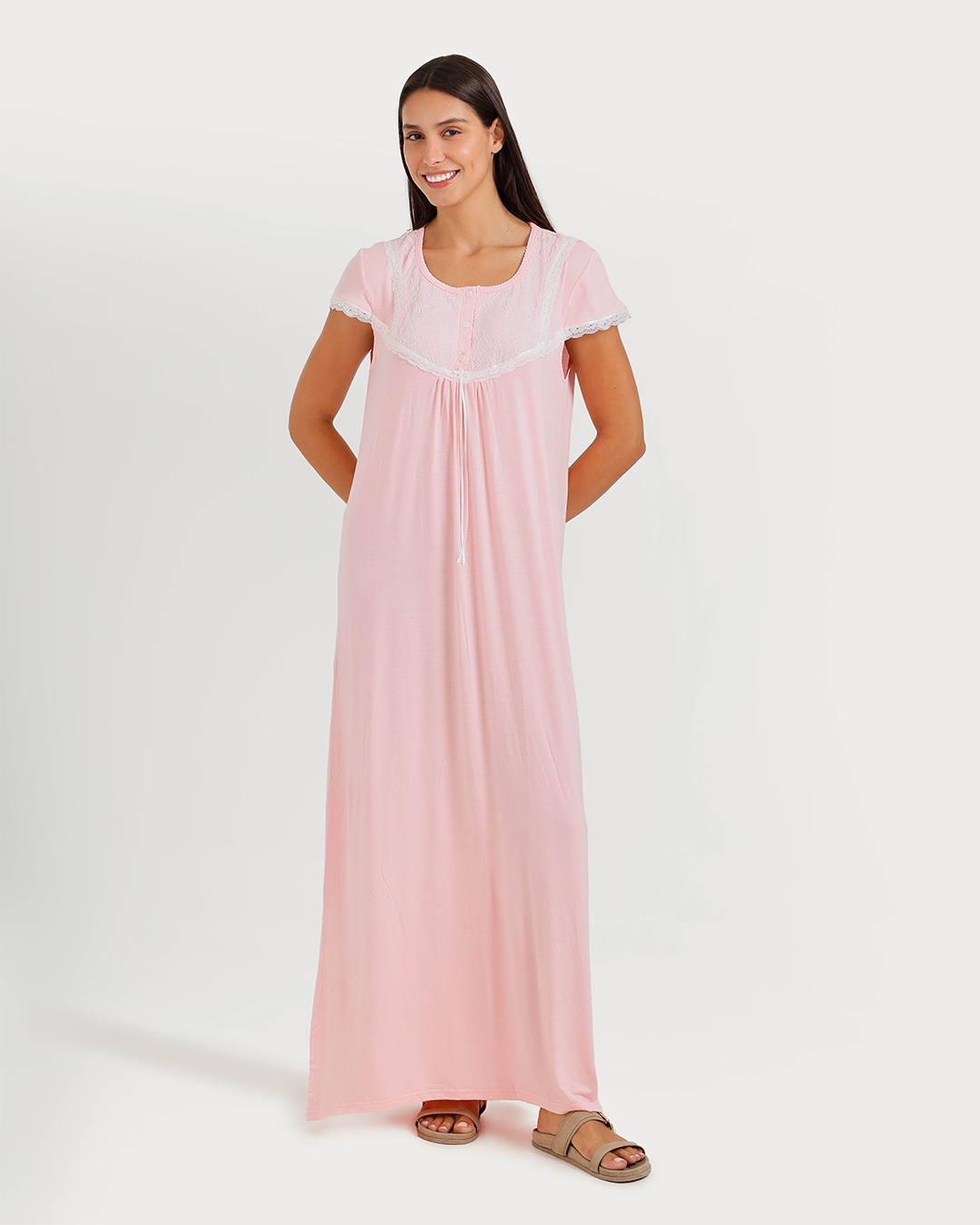 Jalabiya femme, manches my longues, dentelle