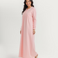 High-waisted nightgown with butterfly embroidery