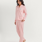 Polo collar pajamas with teddy bear embroidery
